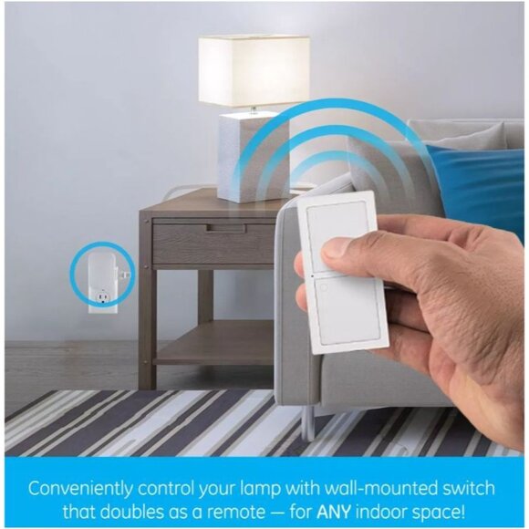 GE MySelectSmart Wireless Remote Control Light Switch 1 Outlet White - Picture 8 of 10